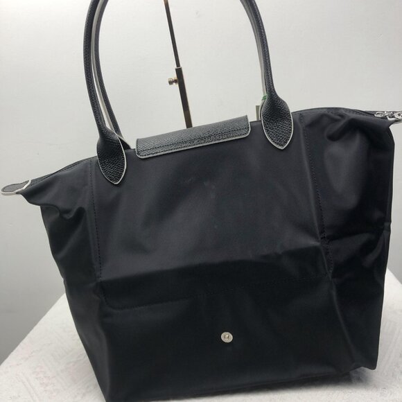 NWT Longchamp Le Pliage Original Large Shoulder Nylon Bag Tote IN NEW BLACK - Picture 3 of 10